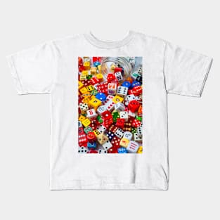 Colorful Pile Of Dice Kids T-Shirt